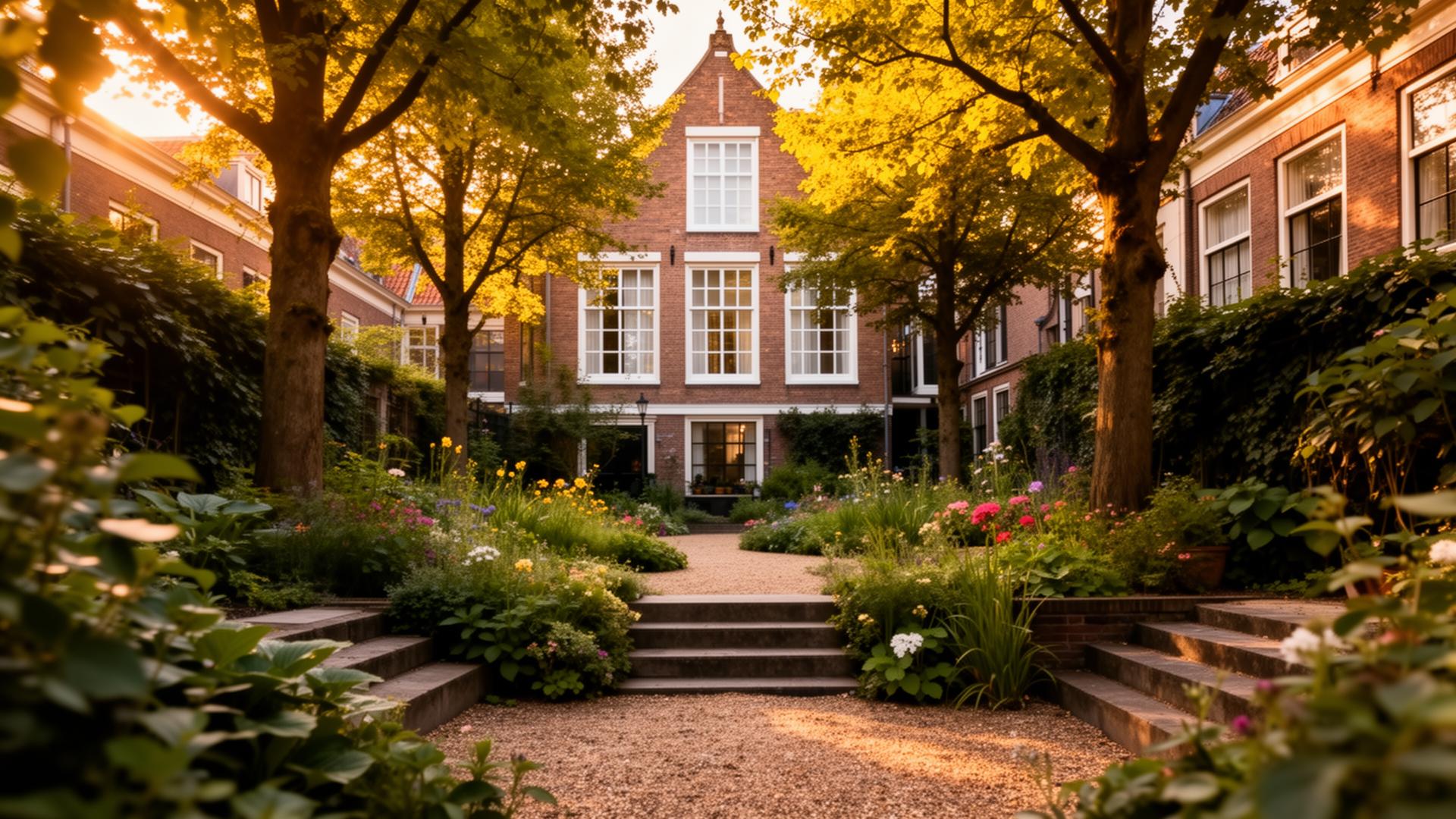 Hidden canal-house garden in Amsterdam during Open Garden Days