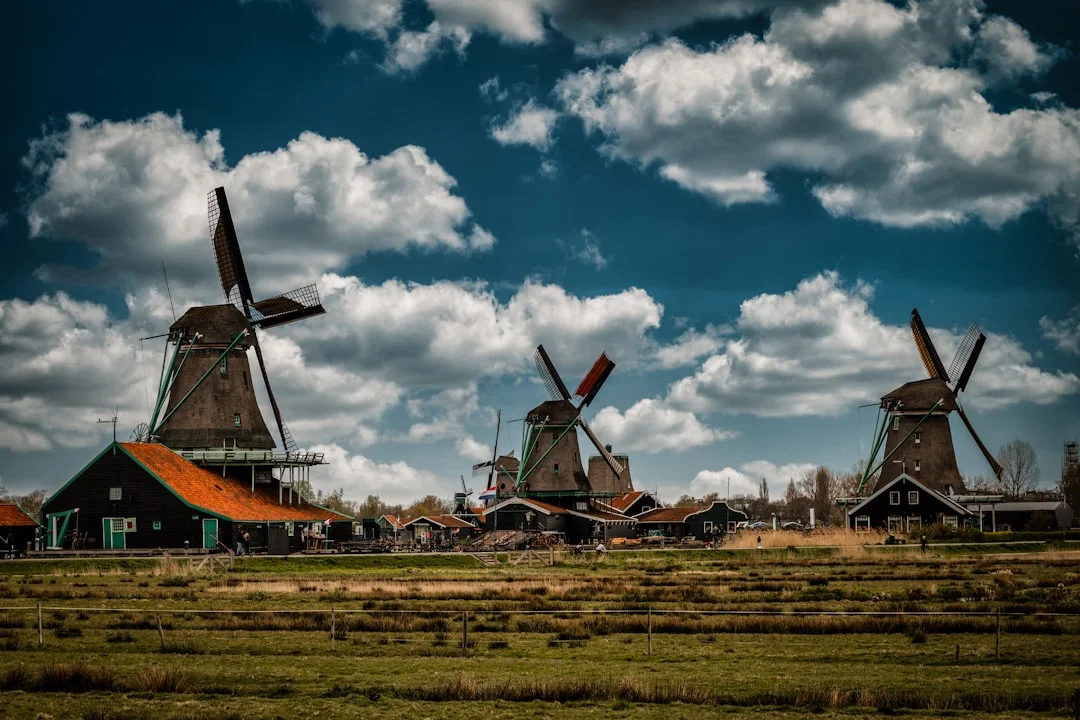 Molens op de Zaanse Schans bij Amsterdam